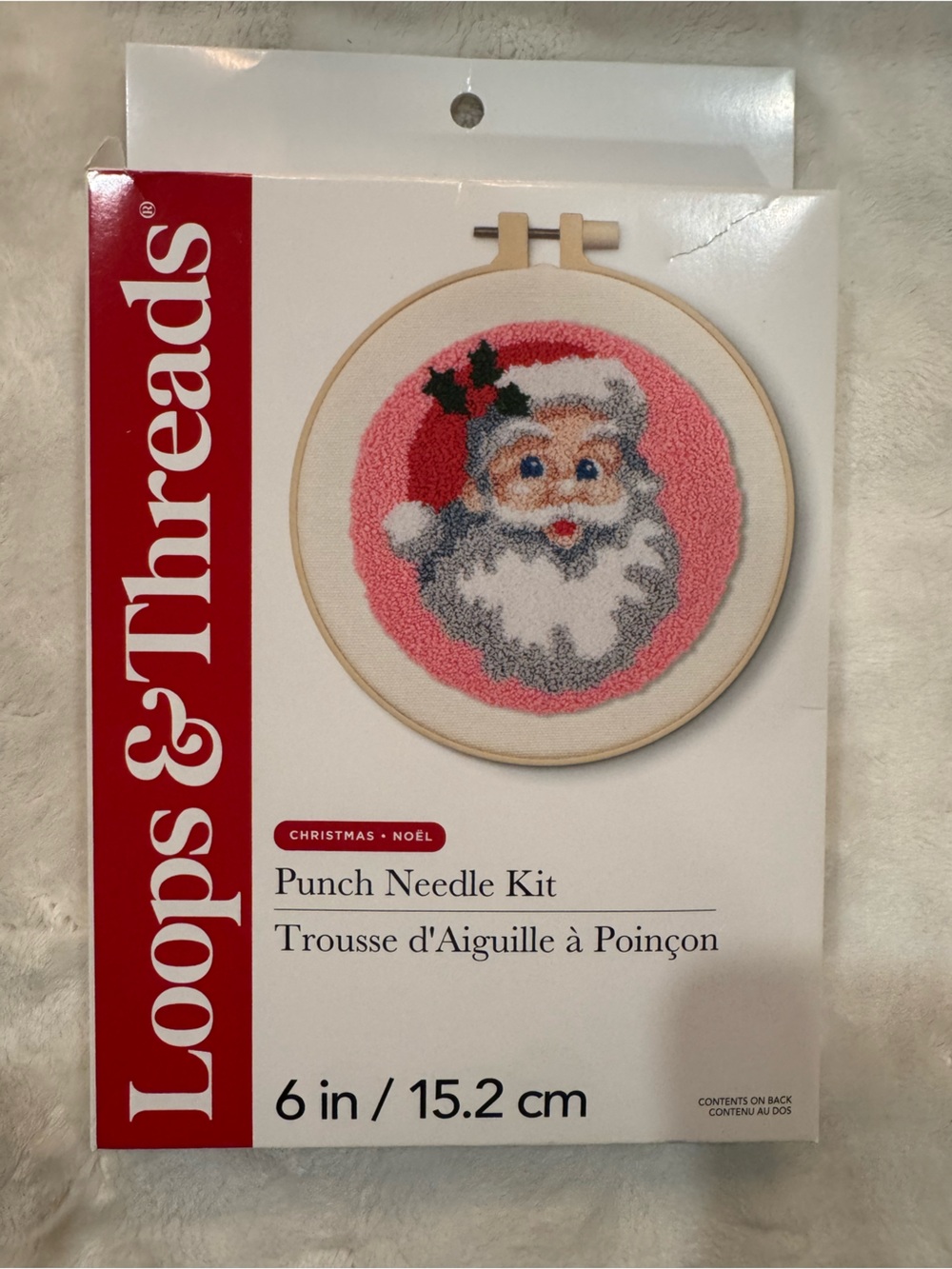 NEW Loops & Threads Punch Needle Kit featuring a Christmas Santa design